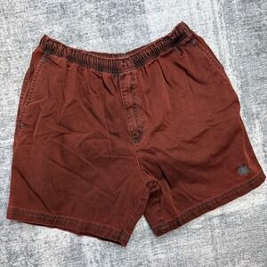 VTG Territory Ahead Shorts Mens Large Burnt Sedona Red Elastic Waist Hiking Gorp